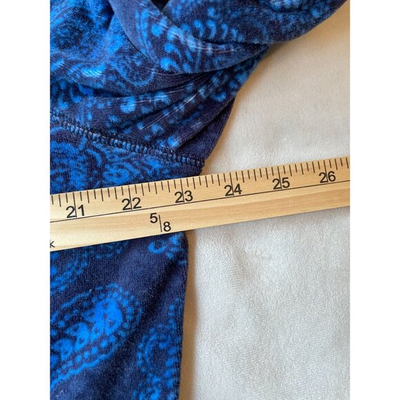 Kim Rogers Womens Paisley Zip-Up soft warm  Jacket XL Blue & Black Grandmacore - Picture 7 of 8